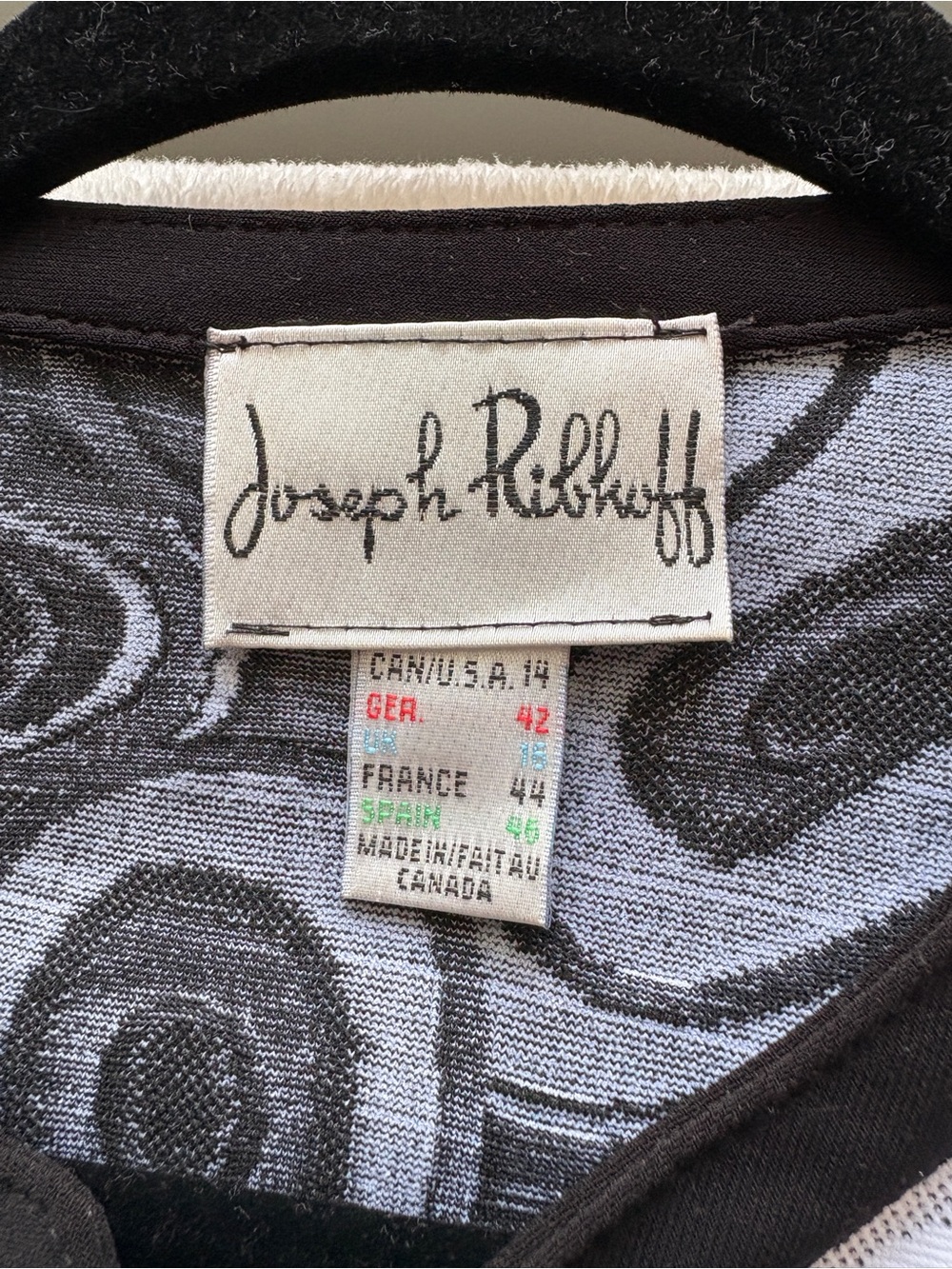 JOSEPH RIBKOFF Black and White Blazer/ Zip Up Light Jacket - Picture 7 of 9